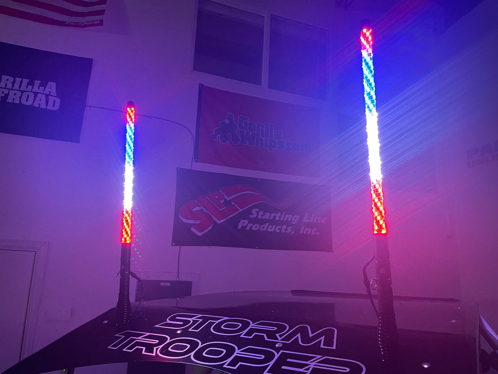 4' LED Whip Elite HD II Pair Magnetic Mount